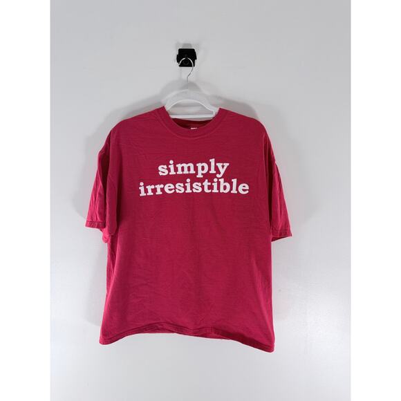 Hanes Other - Hanes Red “Simply Irresistible” Funny Graphic T-Shirt-Size XL